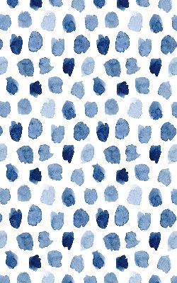 Stor geam interior cu pete pictate în albastru