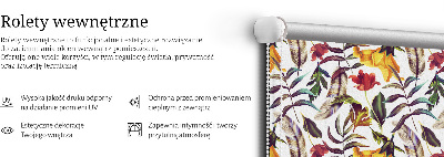 Jaluzele tip roletă cu model flori colorate