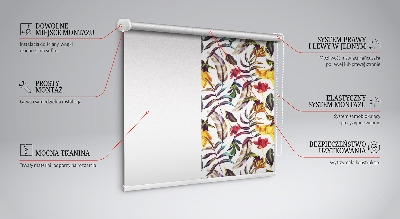 Jaluzele tip roletă cu model flori colorate