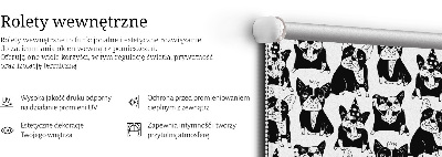 Stor pentru geam cu câini desenați