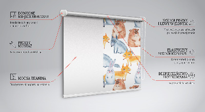 Stor pentru geam cu model animale