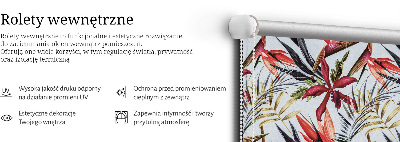 Jaluzele tip roleta cu model de frunze exotice
