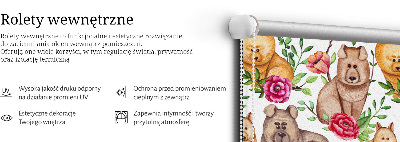 Stor pentru geam cu câini printre flori
