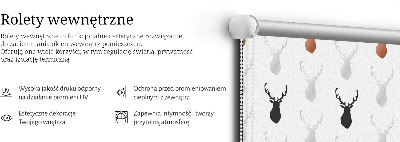 Storl geam interior cu capete de cerb desenate