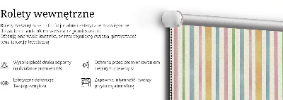 Stor pentru geam cu dungi verticale colorate