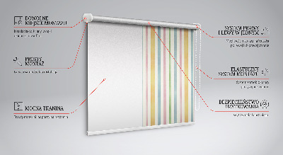 Stor pentru geam cu dungi verticale colorate