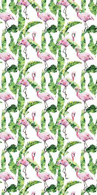 Jaluzele tip roleta cu model „Flamingo lângă frunze”