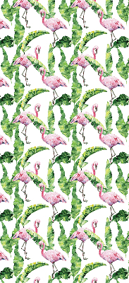 Jaluzele tip roleta cu model „Flamingo lângă frunze”