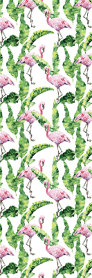 Jaluzele tip roleta cu model „Flamingo lângă frunze”
