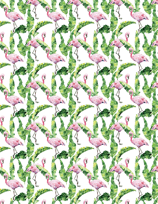 Jaluzele tip roleta cu model „Flamingo lângă frunze”