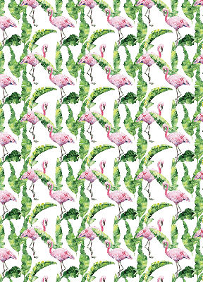 Jaluzele tip roleta cu model „Flamingo lângă frunze”