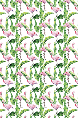 Jaluzele tip roleta cu model „Flamingo lângă frunze”