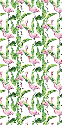 Jaluzele tip roleta cu model „Flamingo lângă frunze”