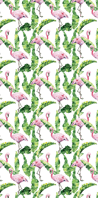 Jaluzele tip roleta cu model „Flamingo lângă frunze”