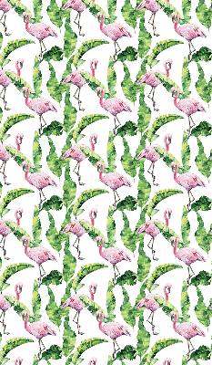 Jaluzele tip roleta cu model „Flamingo lângă frunze”