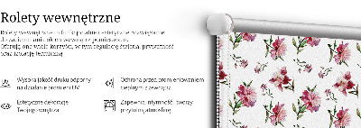Jaluzele tip roleta cu model Floare roz