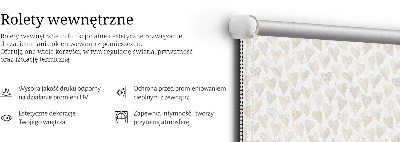 Stor pentru geam cu model de inimi bej