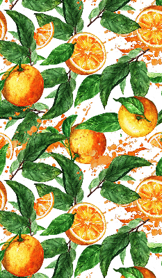 Jaluzele tip roleta cu model portocale și frunze