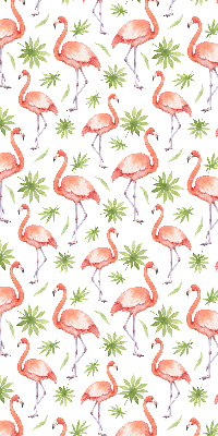 Jaluzele tip roleta cu imprimeu cu flamingo și frunze