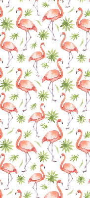 Jaluzele tip roleta cu imprimeu cu flamingo și frunze