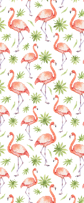 Jaluzele tip roleta cu imprimeu cu flamingo și frunze