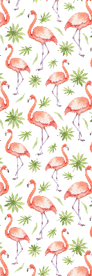 Jaluzele tip roleta cu imprimeu cu flamingo și frunze
