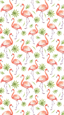 Jaluzele tip roleta cu imprimeu cu flamingo și frunze