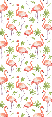 Jaluzele tip roleta cu imprimeu cu flamingo și frunze