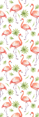 Jaluzele tip roleta cu imprimeu cu flamingo și frunze