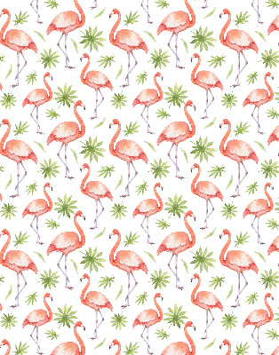 Jaluzele tip roleta cu imprimeu cu flamingo și frunze