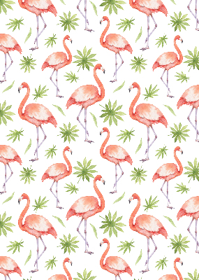 Jaluzele tip roleta cu imprimeu cu flamingo și frunze