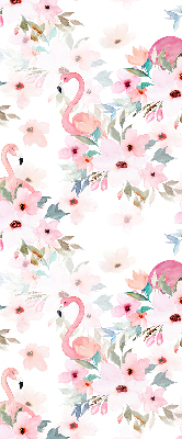 Stor geam interior flamingo printre flori