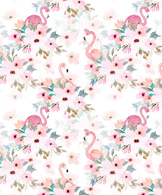 Stor geam interior flamingo printre flori