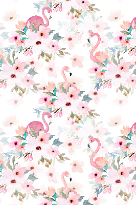 Stor geam interior flamingo printre flori