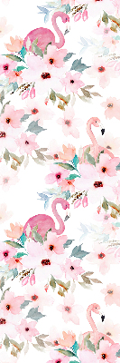 Stor geam interior flamingo printre flori