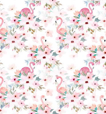 Stor geam interior flamingo printre flori