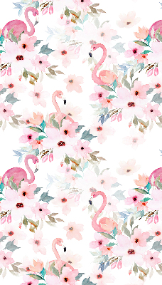 Stor geam interior flamingo printre flori