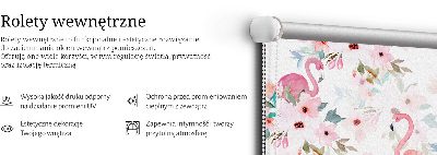 Stor geam interior flamingo printre flori