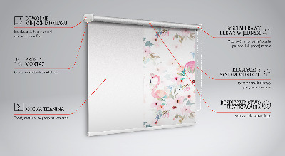 Stor geam interior flamingo printre flori