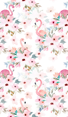 Stor geam interior flamingo printre flori