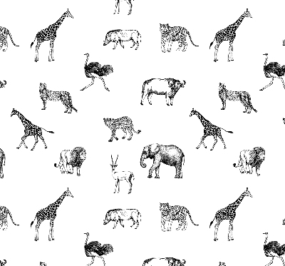 Stor geam interior animale