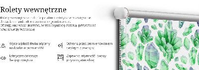 Jaluzele tip roleta cu cristale verzi