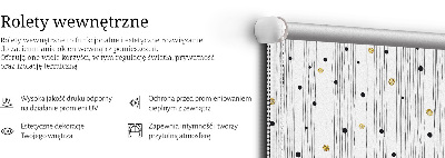 Jaluzele tip roletă cu dungi și puncte