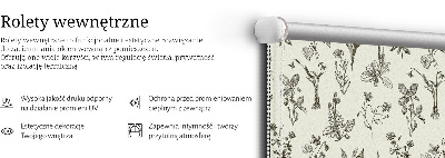 Stor pentru geam cu flori desenate