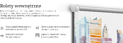 Stor geam interior cu model Oraș colorat