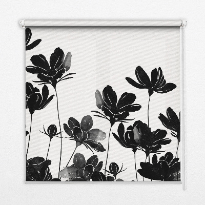 Stor geam interior cu flori negre