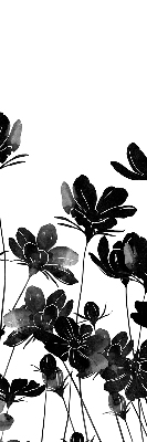Stor geam interior cu flori negre