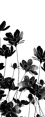 Stor geam interior cu flori negre