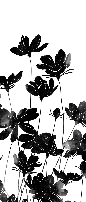 Stor geam interior cu flori negre