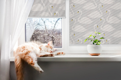 Stor geam interior cu lebede